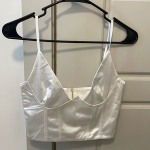 White Corset Cami Tank